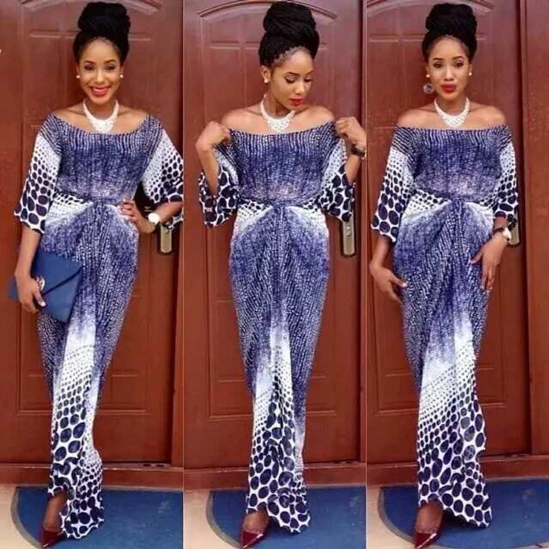 long Ankara gown