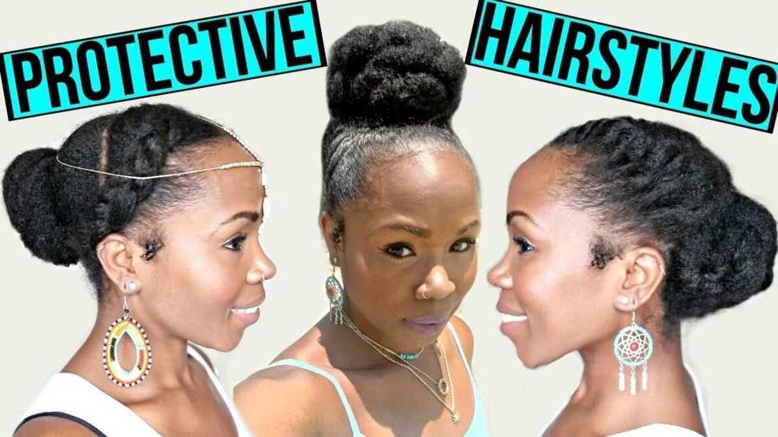 Protective natural hairstyles for medium length hair