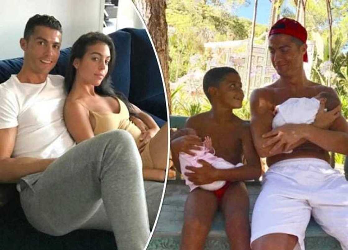 Ronaldo twins and his girlfriend