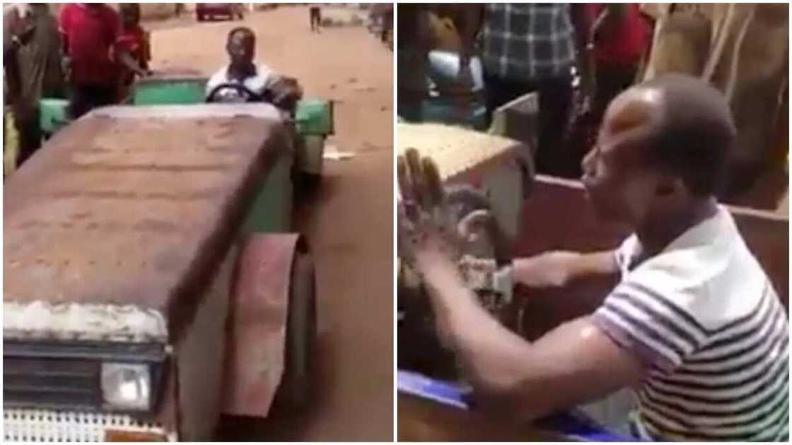 Nigerian man constructs car Nigerian man constructs car