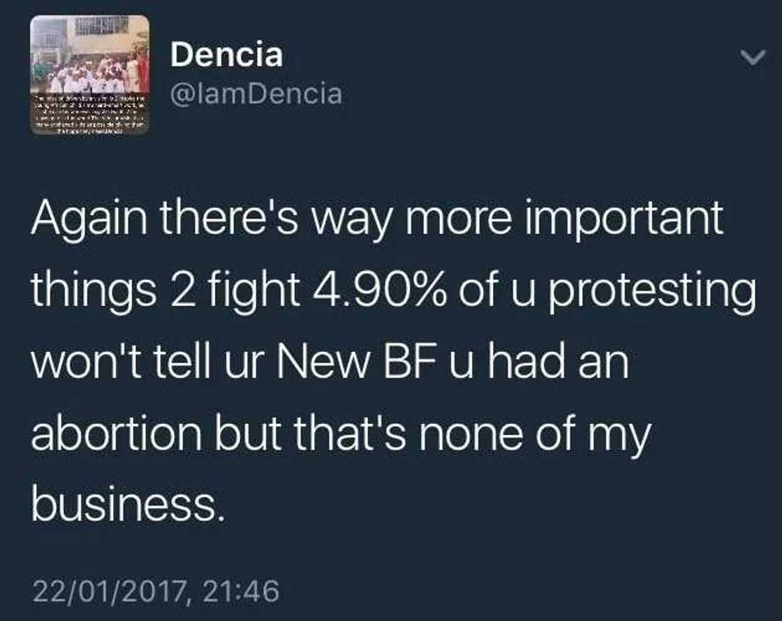 Dencia says she does not support ‘marching for abortion’ Dencia says she does not support ‘marching for abortion’