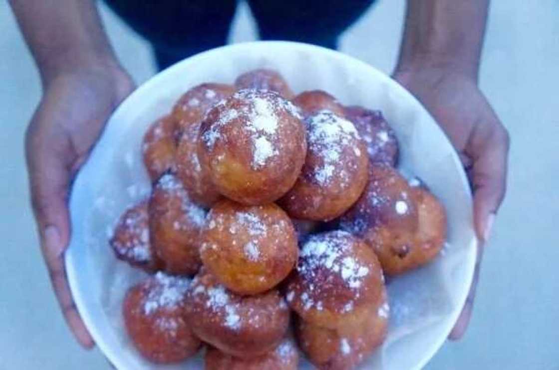 a plate of puff puff