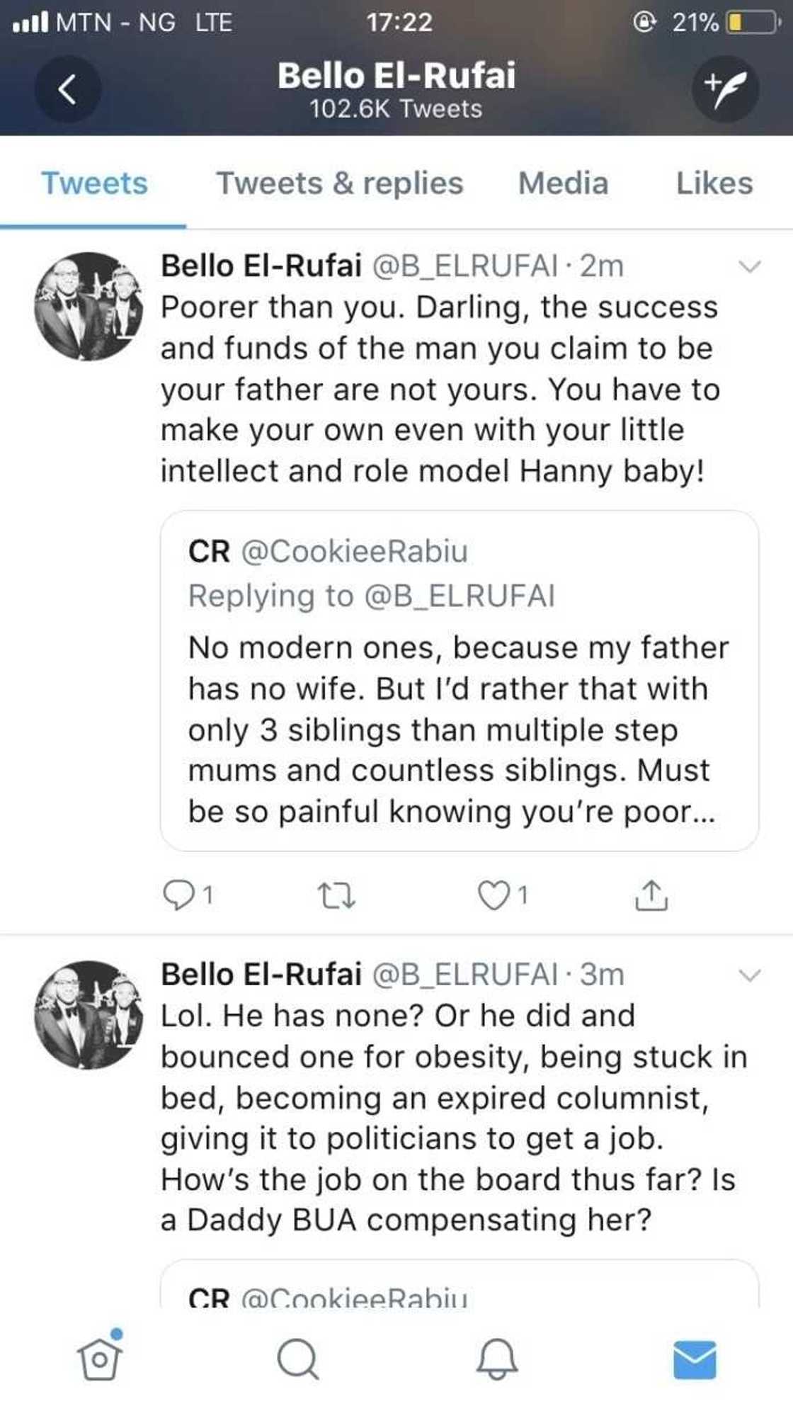 Bari yaro bari yaro: Yaron El-Rufai da jikar Isiyaku sun yi kaca kaca da juna Bari yaro bari yaro: Yaron El-Rufai da jikar Isiyaku sun yi kaca kaca da juna