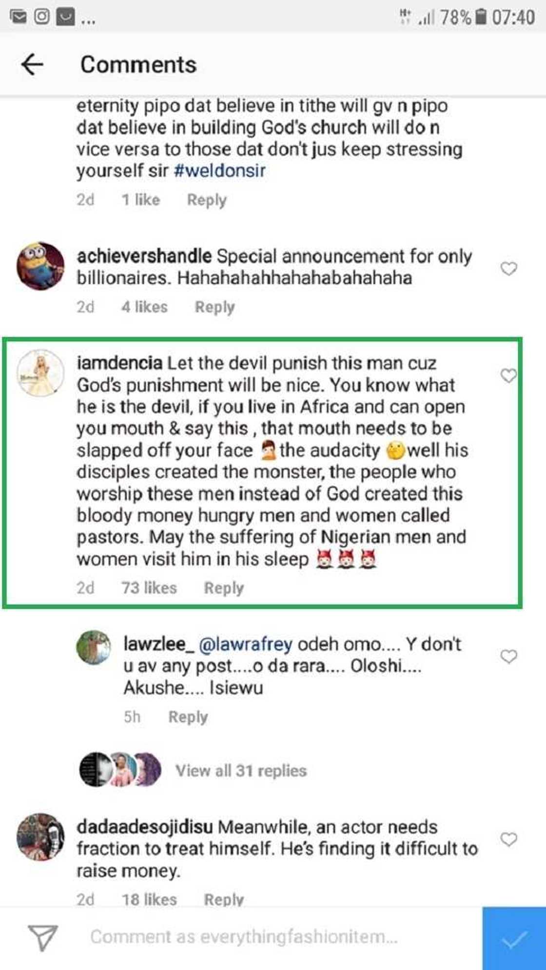Dencia reacts to Pastor Adeboye asking members to donate N1bn (Photo Source; Legit.ng) Dencia reacts to Pastor Adeboye asking members to donate N1bn (Photo Source; Legit.ng)