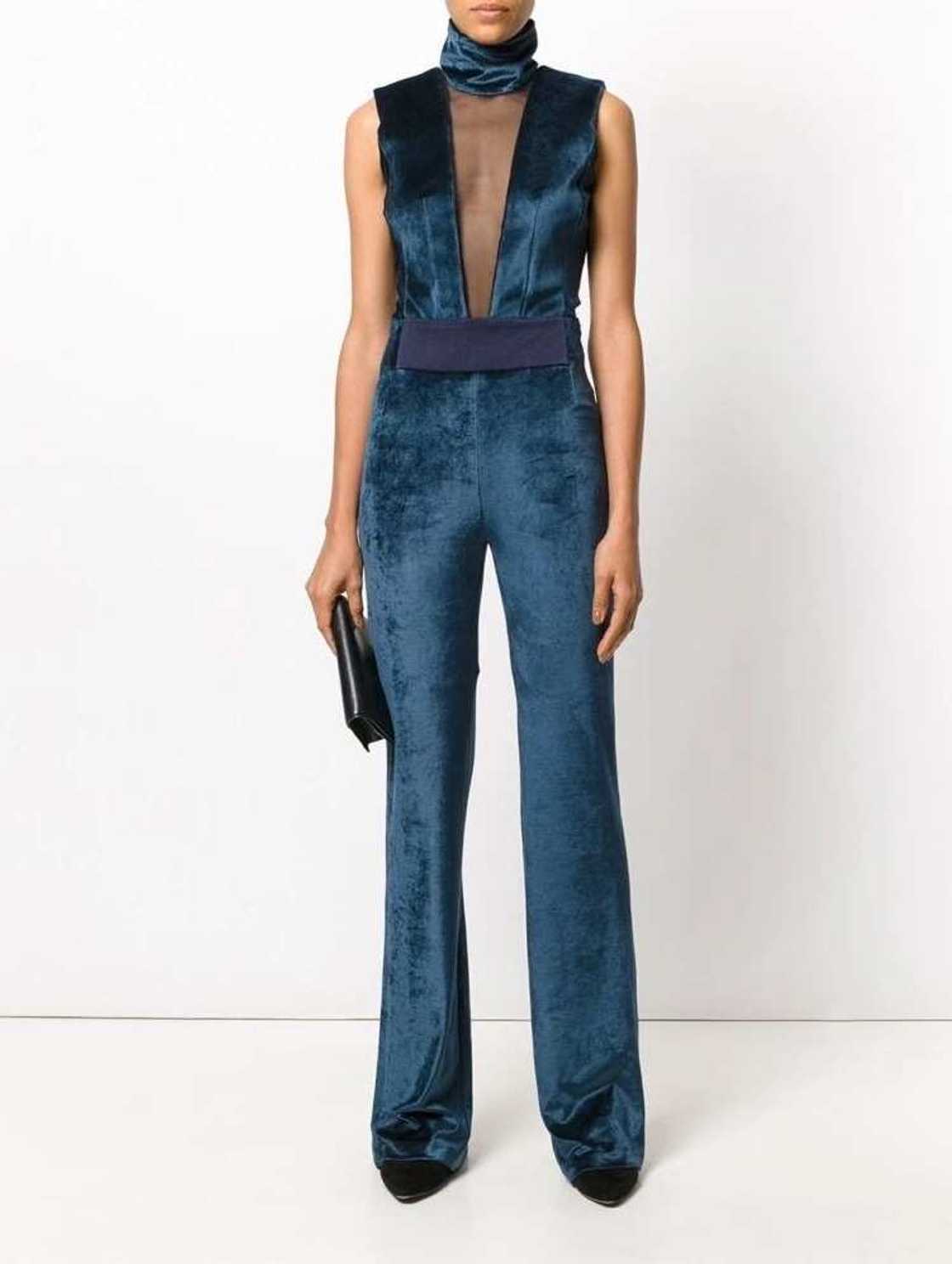 Plush blue jumpsuit