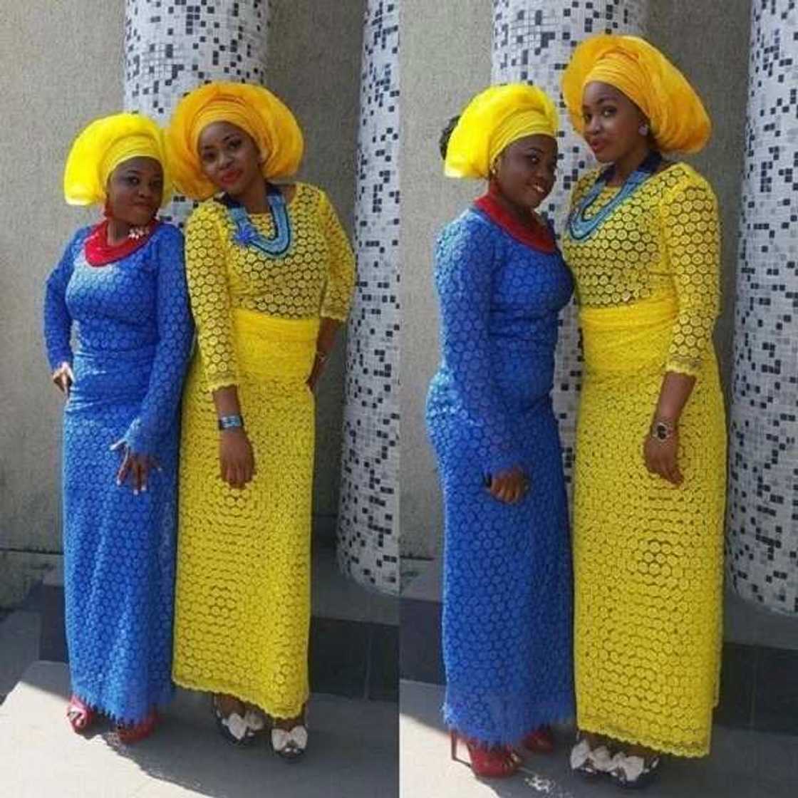 Yellow and blue Aso Ebi Yellow and blue Aso Ebi