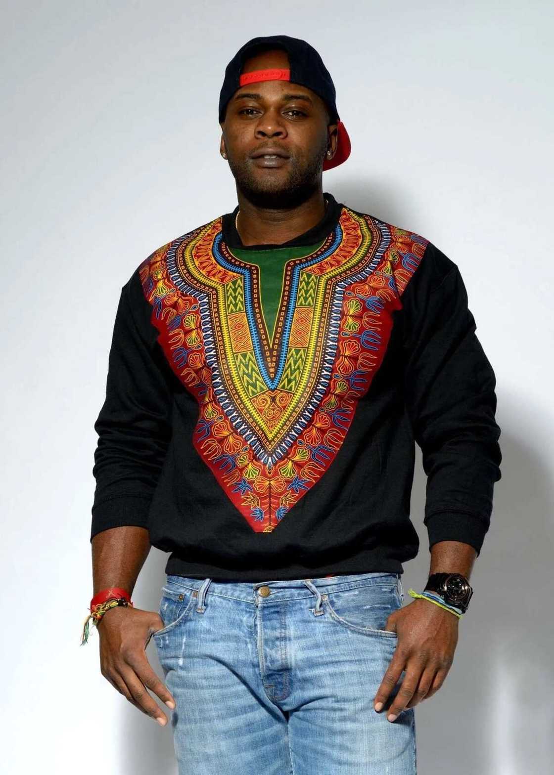 Sweatshirt in dashiki styles