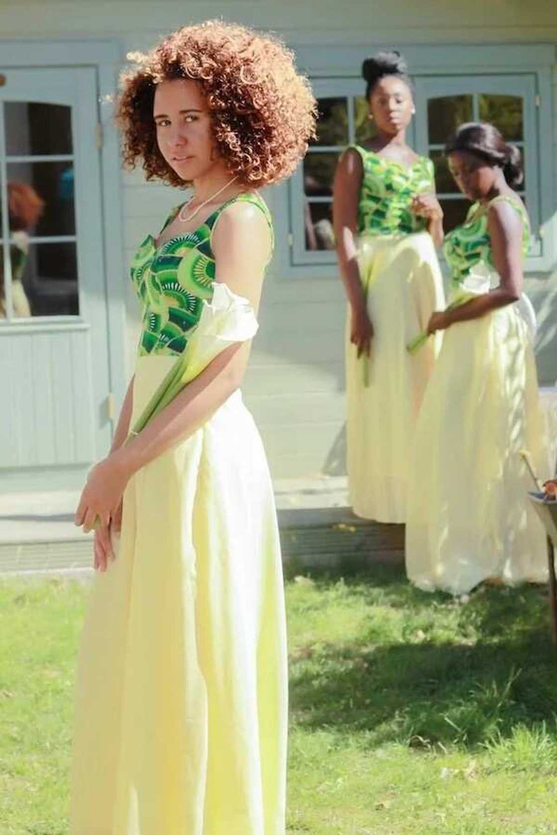 Ankara dresses mixed with chiffon Ankara dresses mixed with chiffon