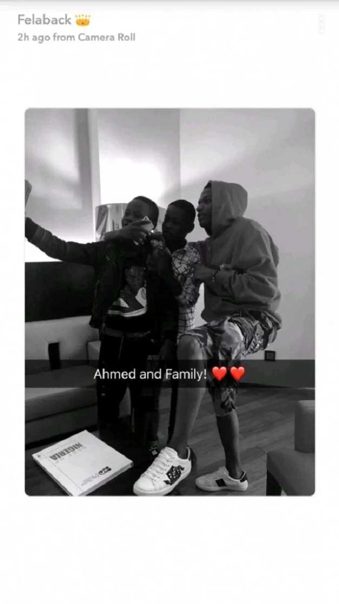 Wizkid poses with his latest signee Ahmed in new photos