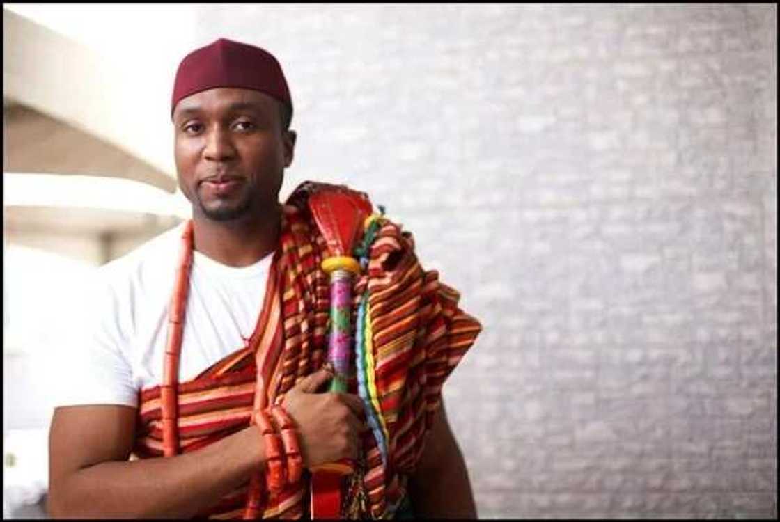 Edo male traditional attire beads and hat Edo male traditional attire beads and hat