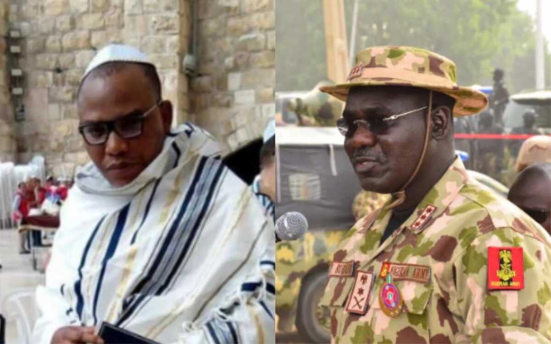 Abun da za muyi wa Nnamdi Kanu idan ya kuskura ya shigo Najeriya - Rundunar sojin Najeriya Abun da za muyi wa Nnamdi Kanu idan ya kuskura ya shigo Najeriya - Rundunar sojin Najeriya