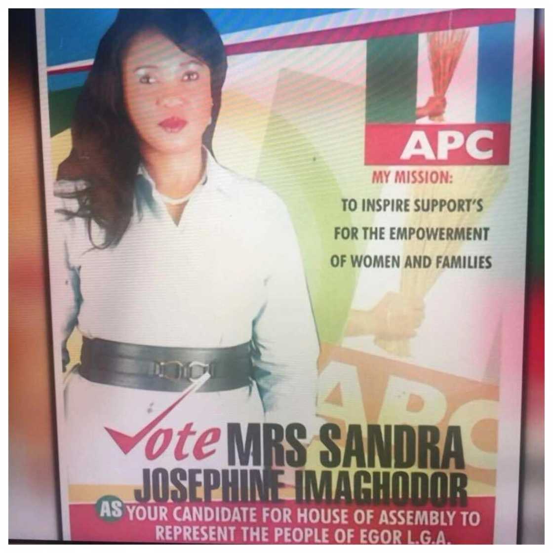 Convicted girls trafficking British voodoo nurse once contested for Edo state House of Assembly (see poster) Convicted girls trafficking British voodoo nurse once contested for Edo state House of Assembly (see poster)
