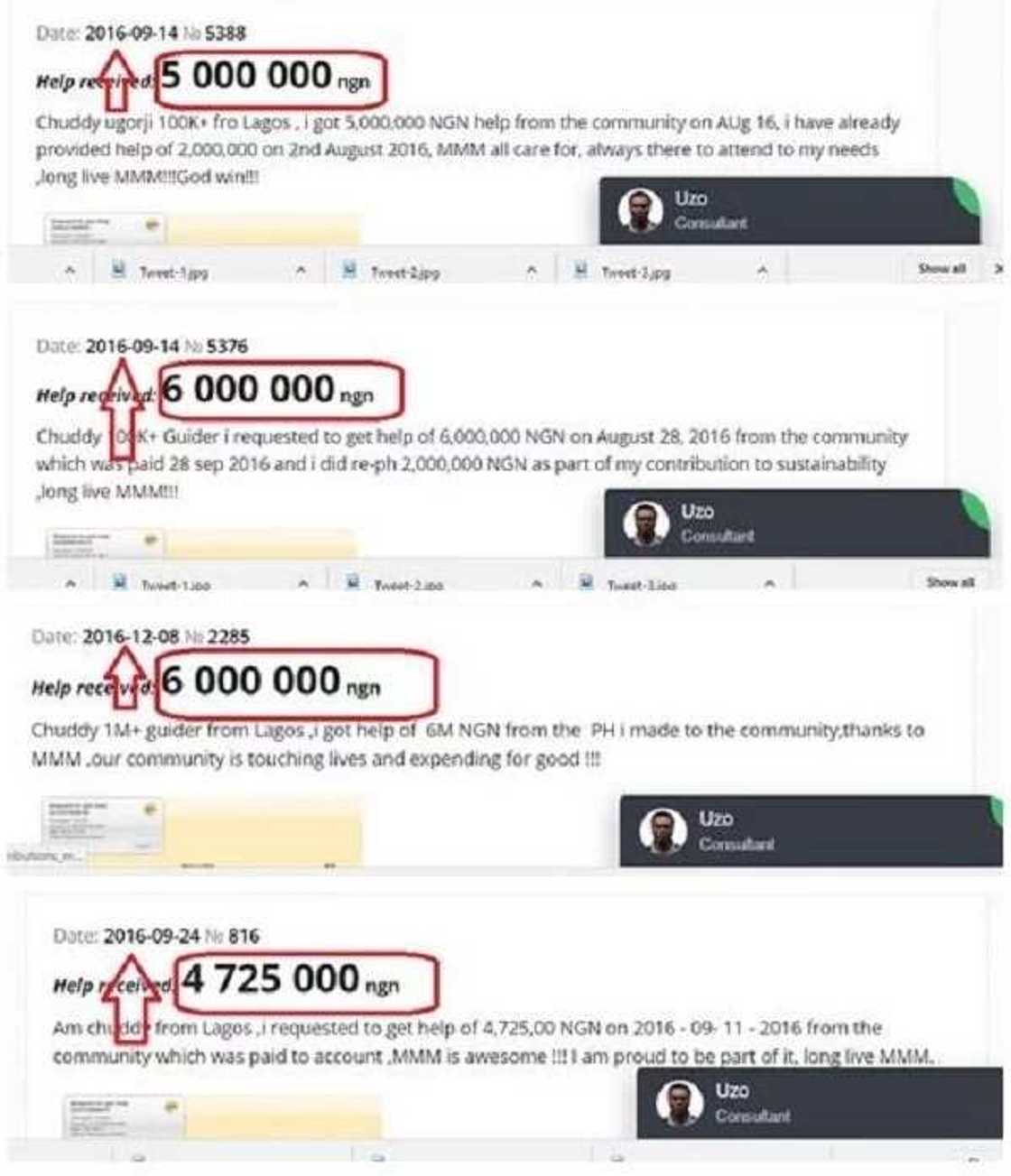 Exposed: How MMM Number 1 Guider Chuddy Anayo Single Handedly Wrecked MMM He Collected Over ₦1Billion Within 1year (Proof) Exposed: How MMM Number 1 Guider Chuddy Anayo Single Handedly Wrecked MMM He Collected Over ₦1Billion Within 1year (Proof)