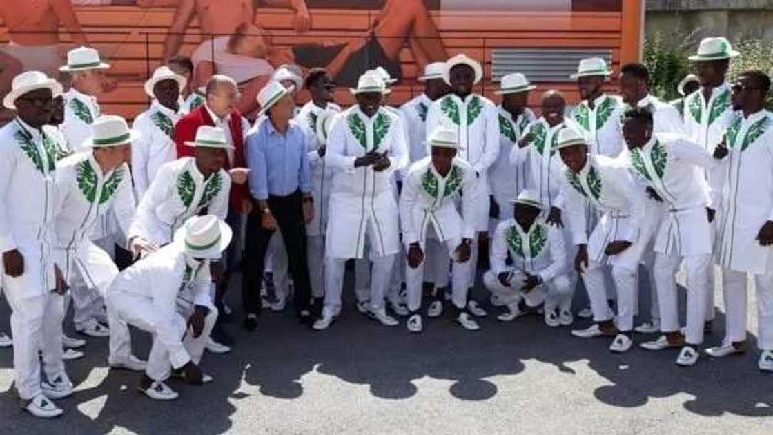 Kalli hotunan 'yan wasan Super Eagles a yayinda suka isa kasar Rasha