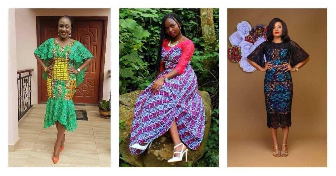 Ankara dresses with lace that are popular this season Ankara dresses with lace that are popular this season