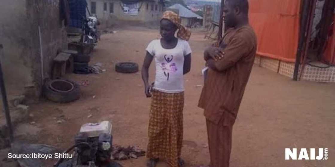 Revealed: Bilkis Rafiu, a 35-year-old female vulcanizer in Kwara State Revealed: Bilkis Rafiu, a 35-year-old female vulcanizer in Kwara State