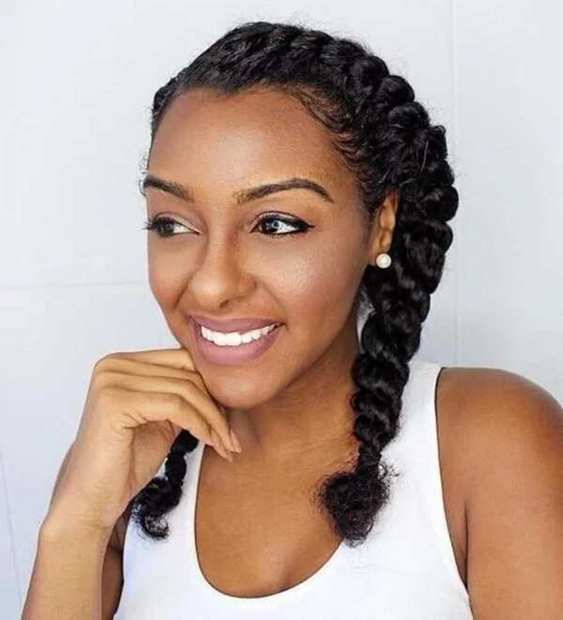 Twisted braids of medium length