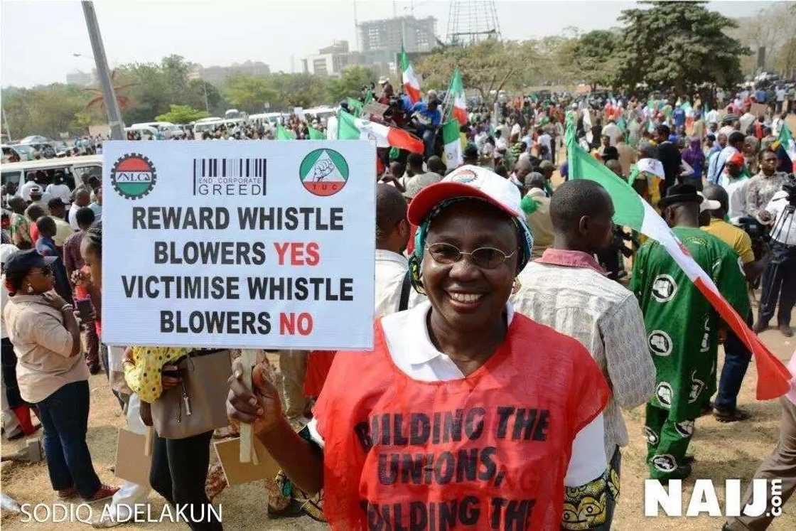 See How NLC protested against government in Abuja (photos)