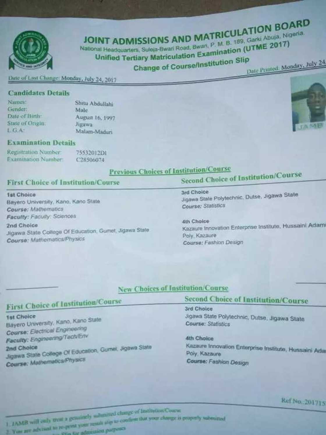 Boy passes JAMB, WAEC but is unable to further his education Boy passes JAMB, WAEC but is unable to further his education