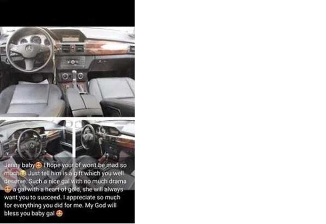 Nigerian man buys a Benz for his ex-girlfriend, says she stood by him when he had nothing Nigerian man buys a Benz for his ex-girlfriend, says she stood by him when he had nothing