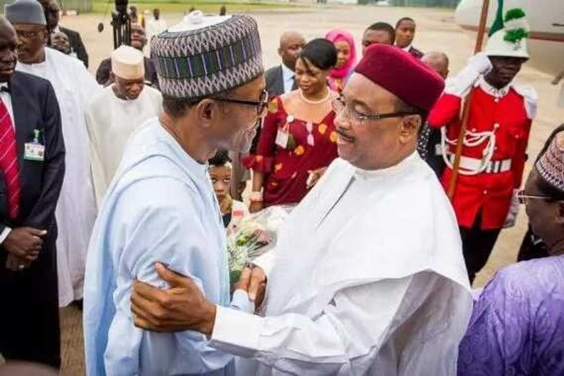 Chad president with Nigeria president Chad president with Nigeria president