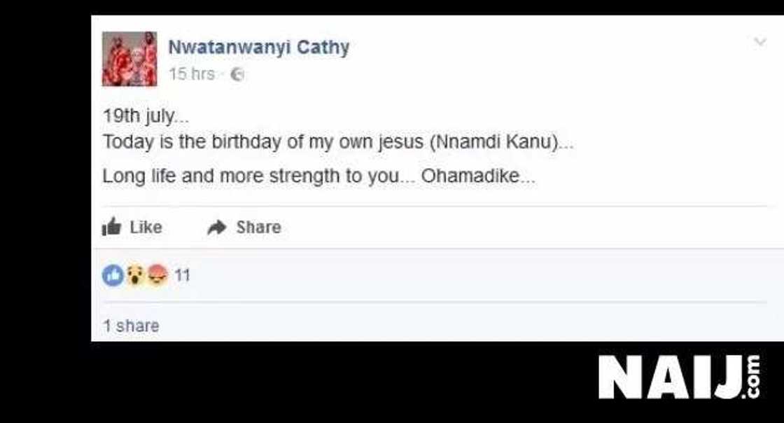 Biafra supporter declares that Nnamdi Kanu is his own 'Jesus' Biafra supporter declares that Nnamdi Kanu is his own 'Jesus'