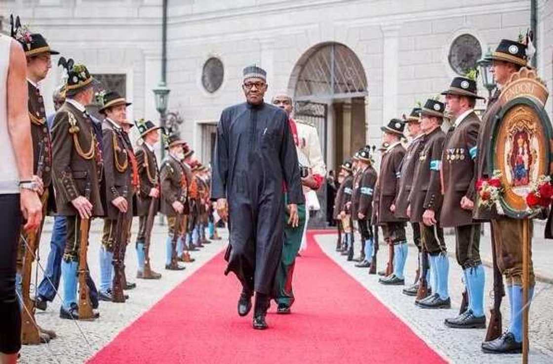 President Buhari Chats With UN Secretary, German Minister President Buhari Chats With UN Secretary, German Minister