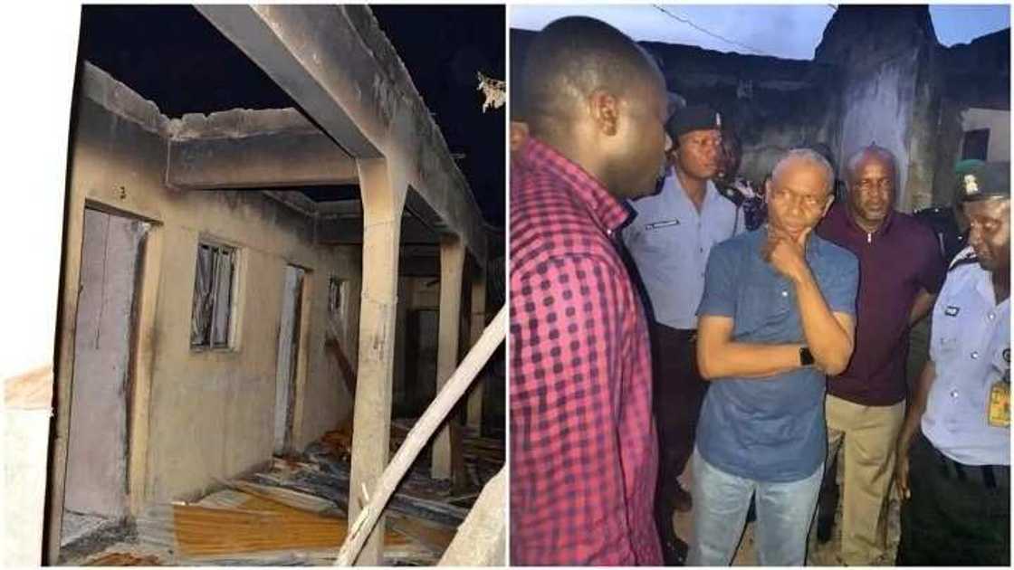 Gobara a garin Tafa: El-Rufai ya kai ziyarar gani da ido (Hotuna) Gobara a garin Tafa: El-Rufai ya kai ziyarar gani da ido (Hotuna)