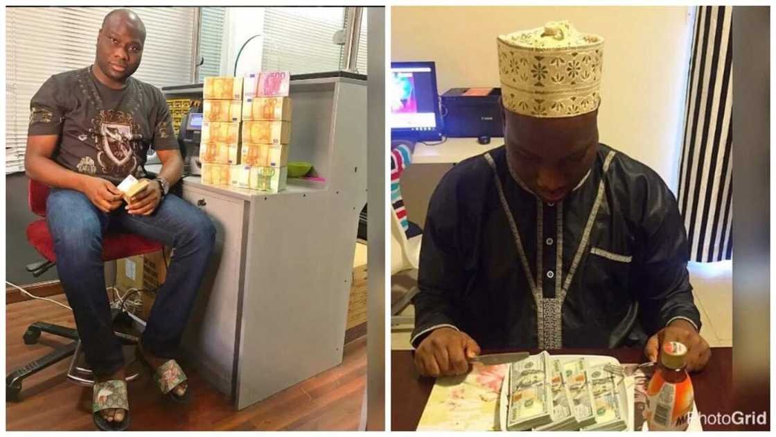 Lagos big boy and owner of Mompha Bureau De Change, Ismaila flaunts N480m cash on Instagram (photo/video) Lagos big boy and owner of Mompha Bureau De Change, Ismaila flaunts N480m cash on Instagram (photo/video)