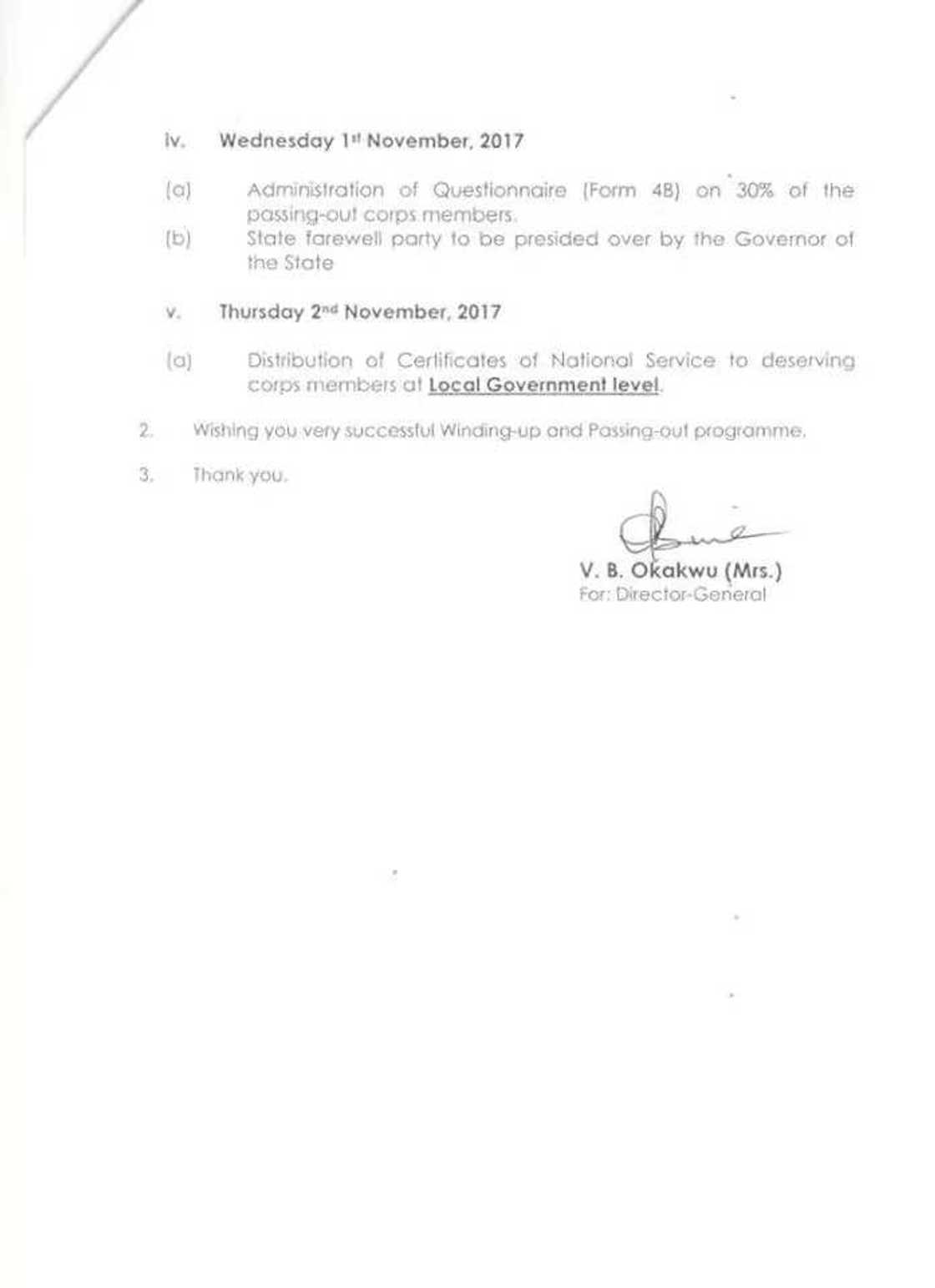 NYSC announces passing out date for 2016 Batch B corps members NYSC announces passing out date for 2016 Batch B corps members