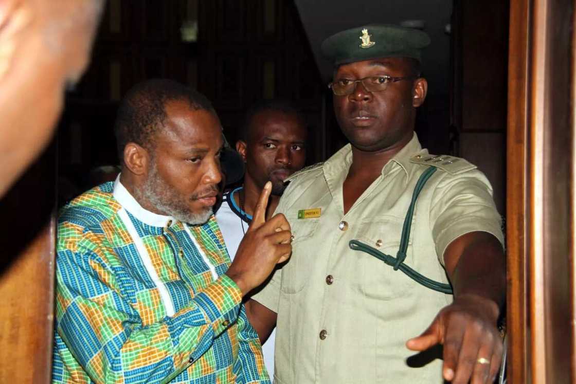 Nnamdi Kanu Appears In Court In New Attire Nnamdi Kanu Appears In Court In New Attire