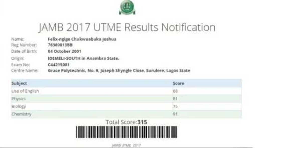 Check out the candidates with very HIGH scores in the just concluded JAMB exam (photos)