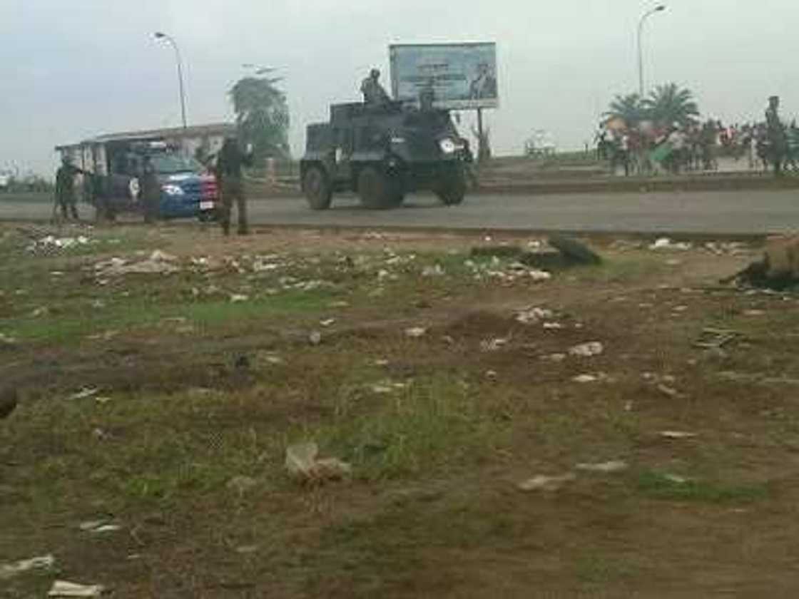 PHOTOS: Biafra Supporters Protest In Port Harcourt