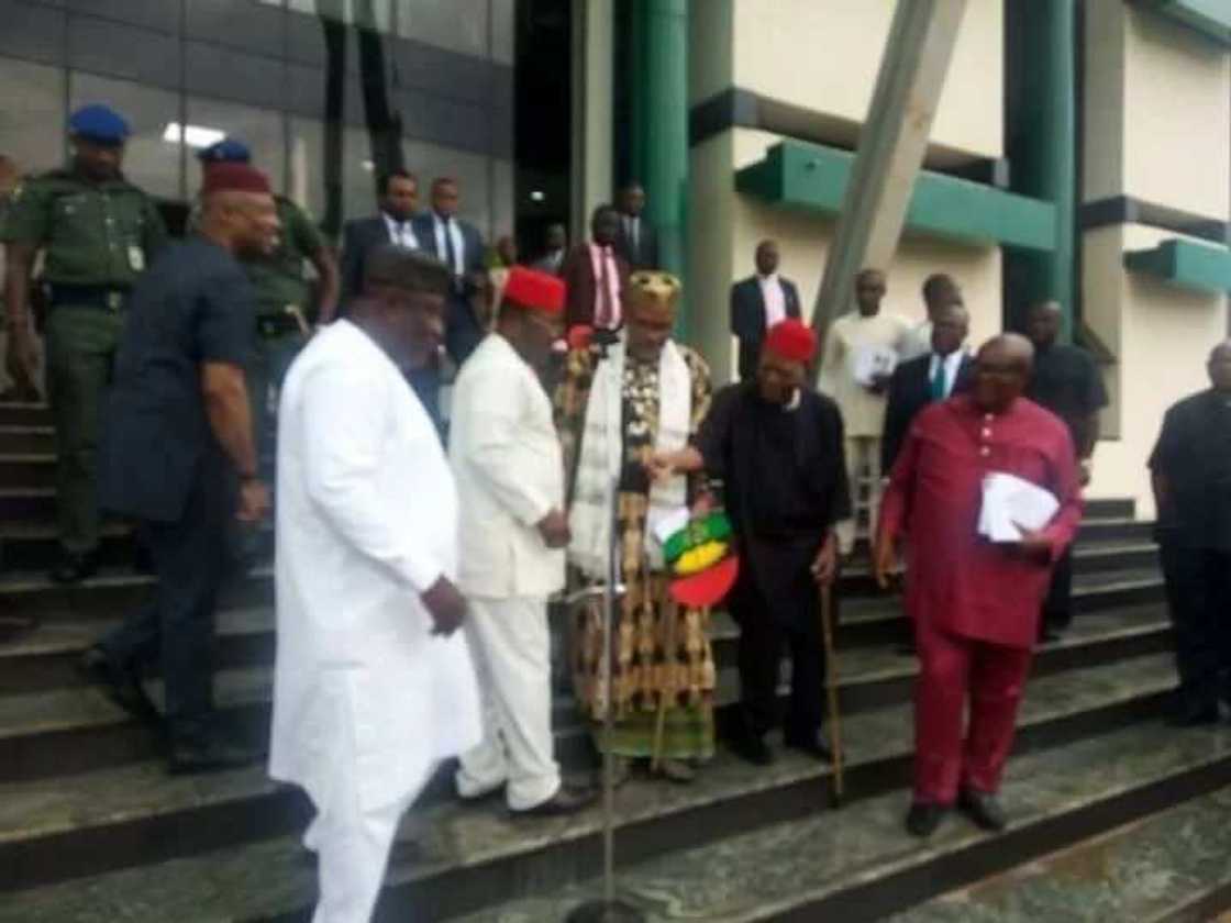 Nnamdi Kanu speaks after meeting with South east governors (photos) Nnamdi Kanu speaks after meeting with South east governors (photos)