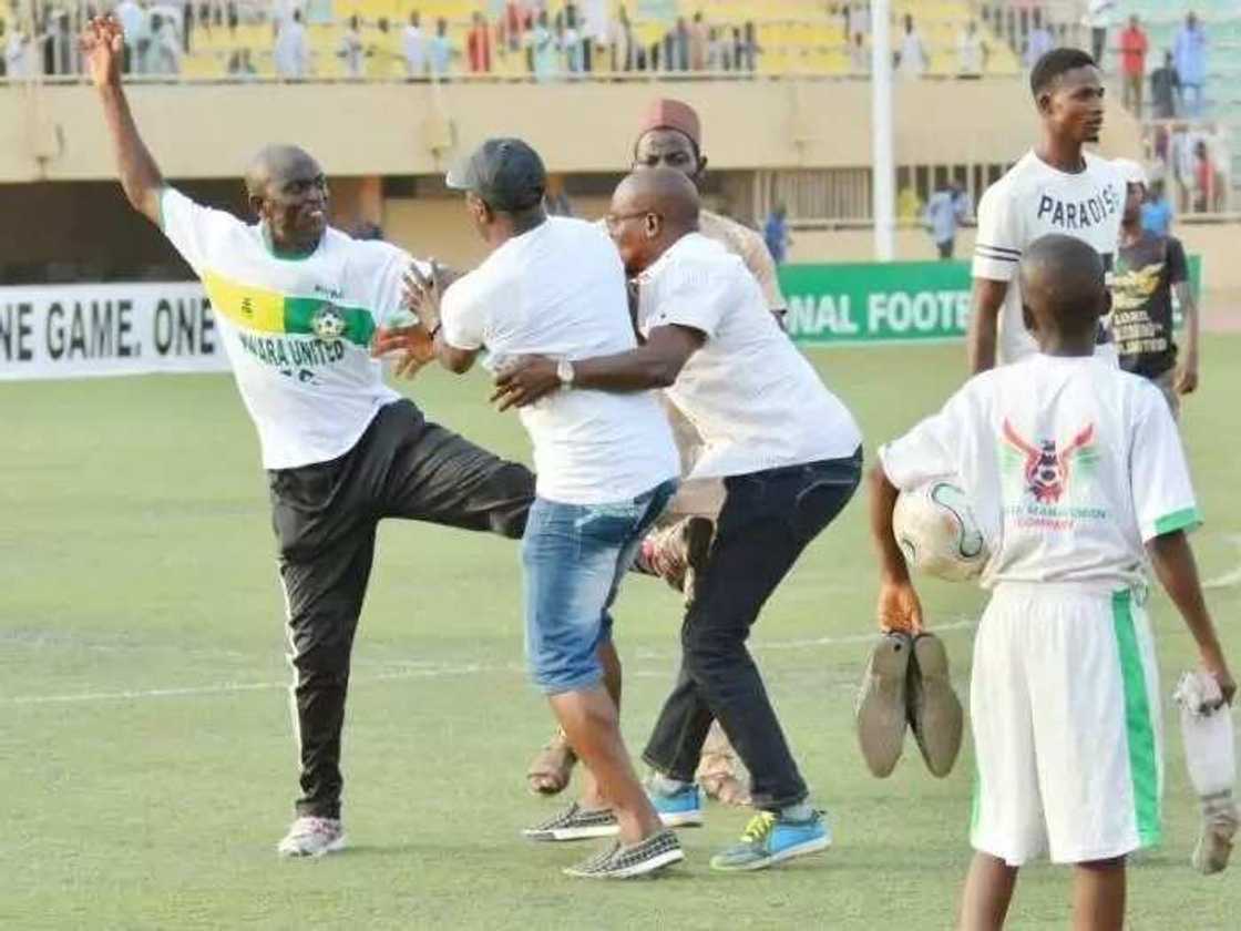 An tashi baran-baran tsakanin Katsina United da Kwara United a gasar Firemiya ta kasa An tashi baran-baran tsakanin Katsina United da Kwara United a gasar Firemiya ta kasa