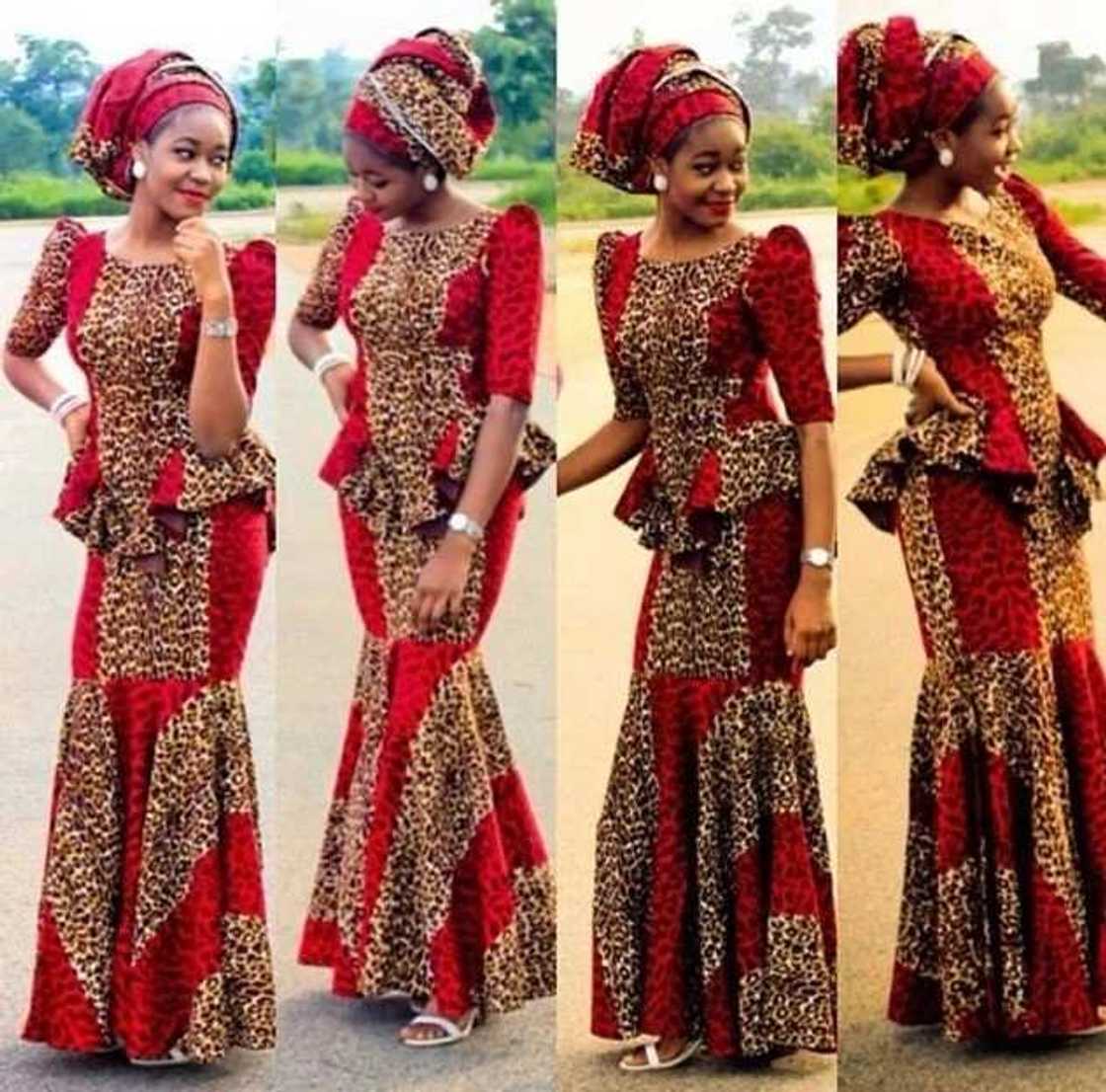 Hausa mermaid dress with leopard print Hausa mermaid dress with leopard print