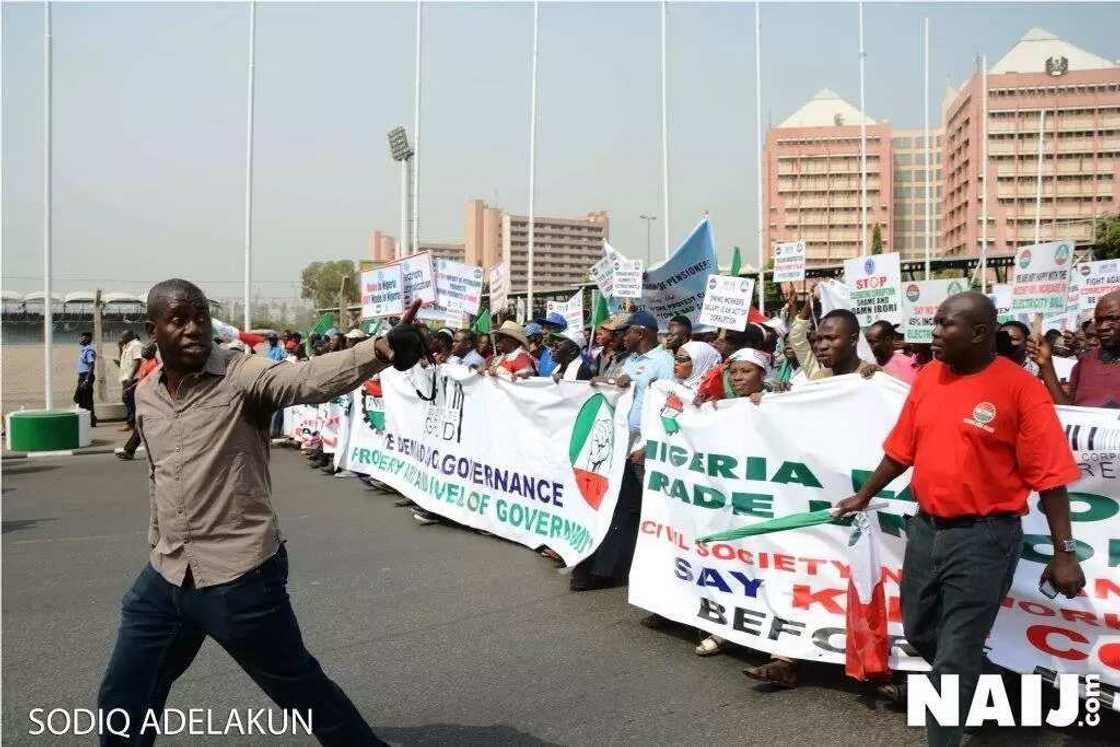 See How NLC protested against government in Abuja (photos)