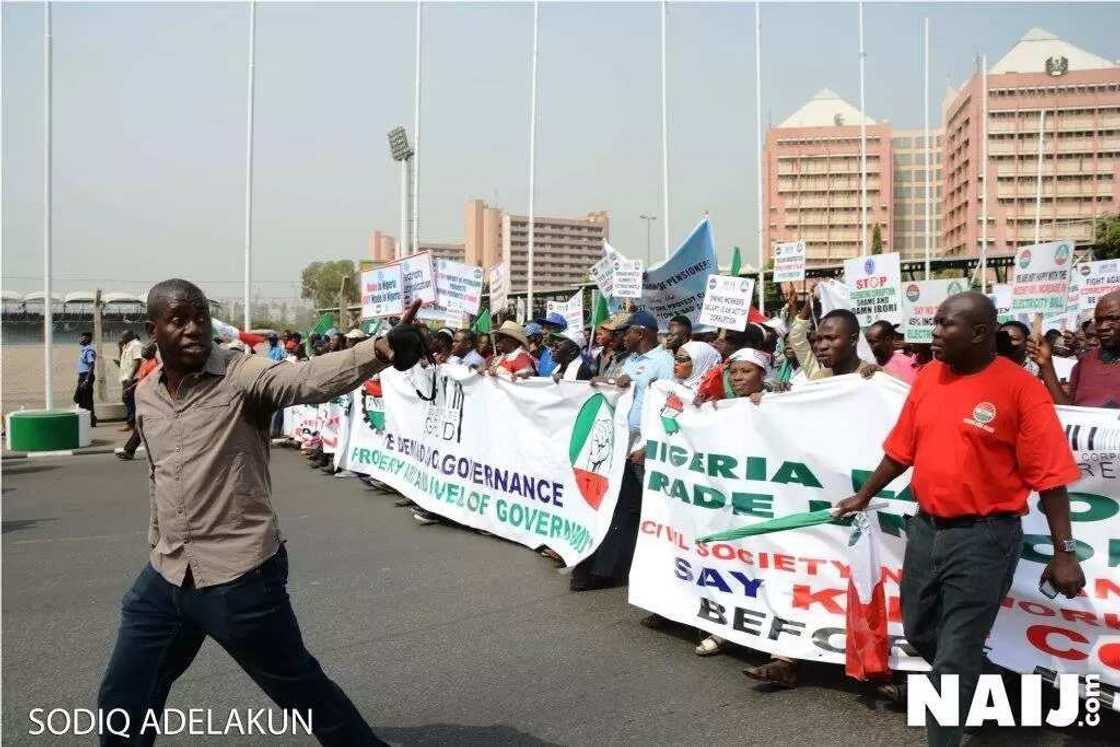 See How NLC protested against government in Abuja (photos) See How NLC protested against government in Abuja (photos)