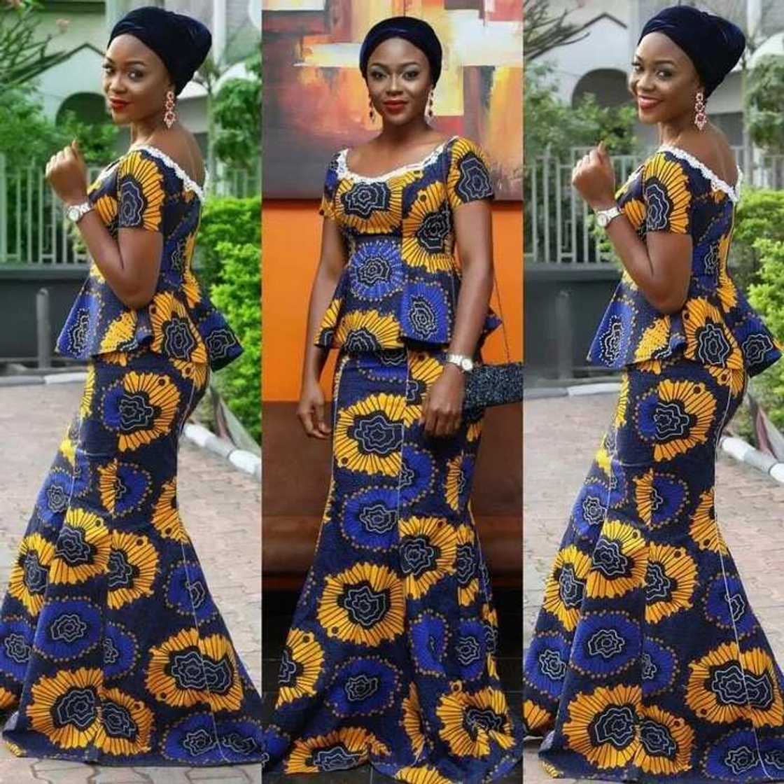 Ankara peplum gowns 2017