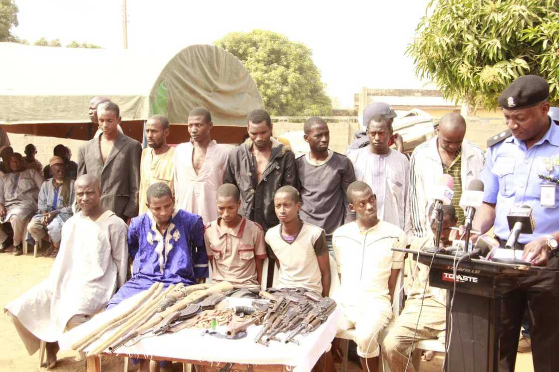 Nigeria Police parades criminal gangs terrorizing Abuja-Suleja-Bida-Minna highways Nigeria Police parades criminal gangs terrorizing Abuja-Suleja-Bida-Minna highways