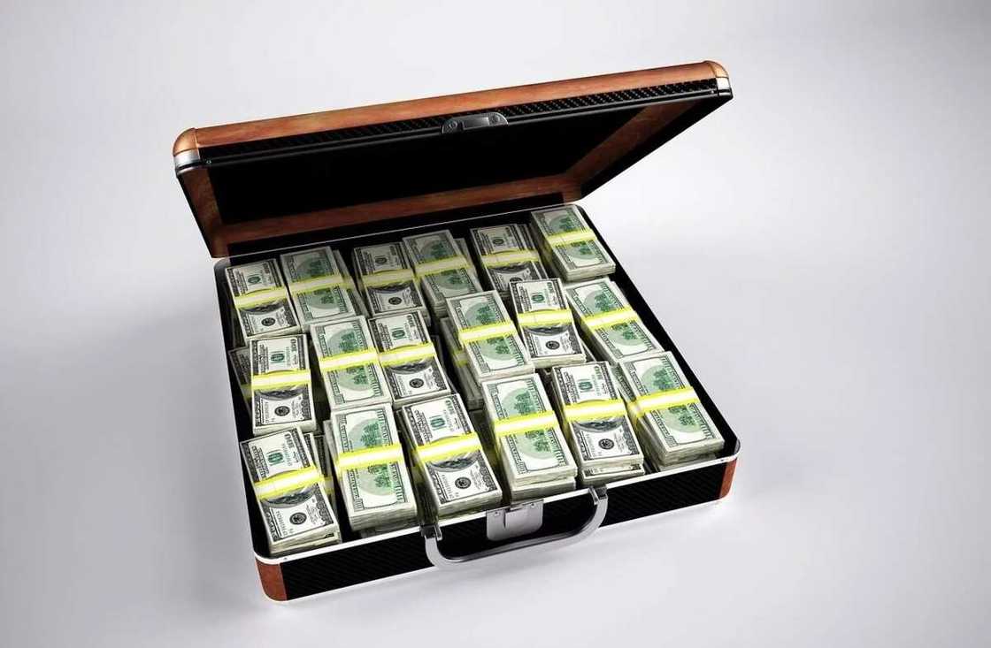 Suitcase full of money