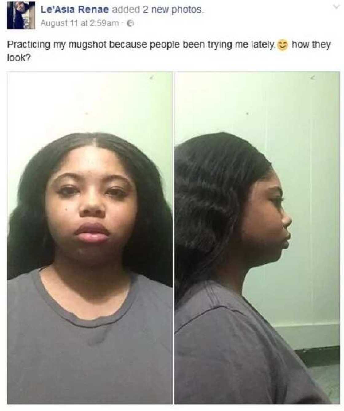 Young lady gets a pre-mugshot shoot while anticipating when she would commit a crime (photos) Young lady gets a pre-mugshot shoot while anticipating when she would commit a crime (photos)