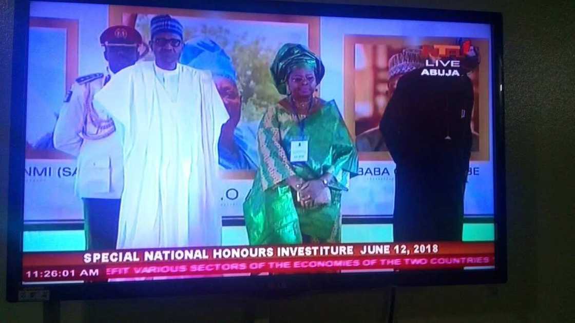June 12 honours: Fawehinmi’s wife, son all smiles as they arrive Aso Rock June 12 honours: Fawehinmi’s wife, son all smiles as they arrive Aso Rock