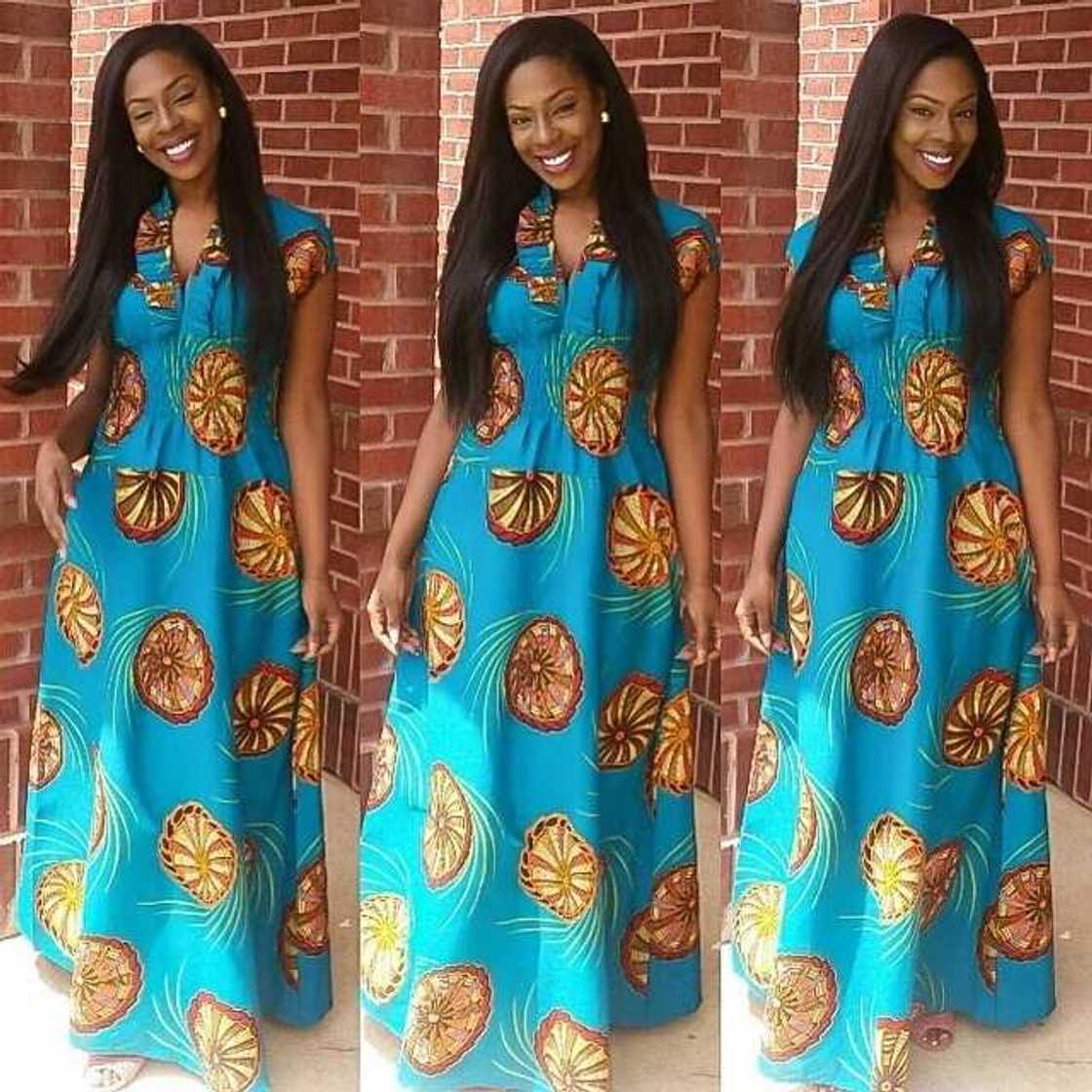 Ankara maxi dress-bell Ankara maxi dress-bell