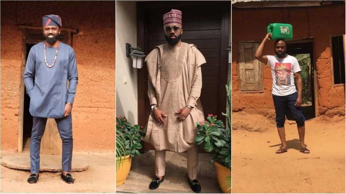 Noble Igwe defends his alleged father’s mud house in the village (photos) Noble Igwe defends his alleged father’s mud house in the village (photos)