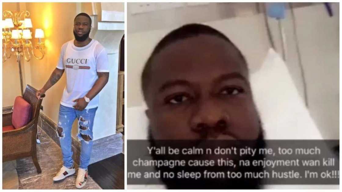Millionaire Hushpuppi hospitalized, says it's because of 'too much enjoyment' (photos) Millionaire Hushpuppi hospitalized, says it's because of 'too much enjoyment' (photos)