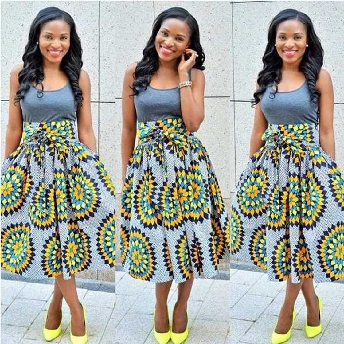 High waisted Ankara skirts High waisted Ankara skirts