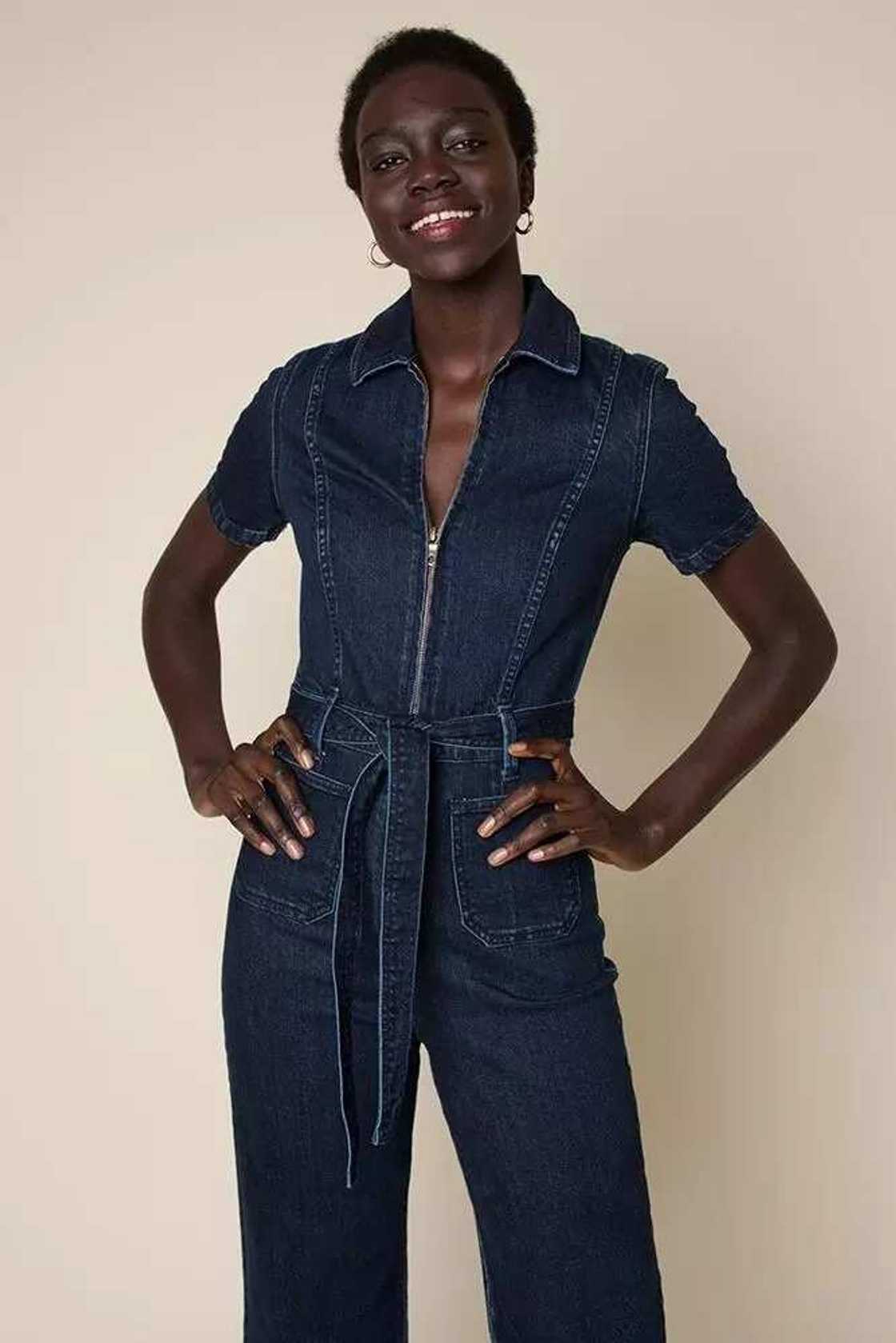 Denim jumpsuit with zipper Denim jumpsuit with zipper
