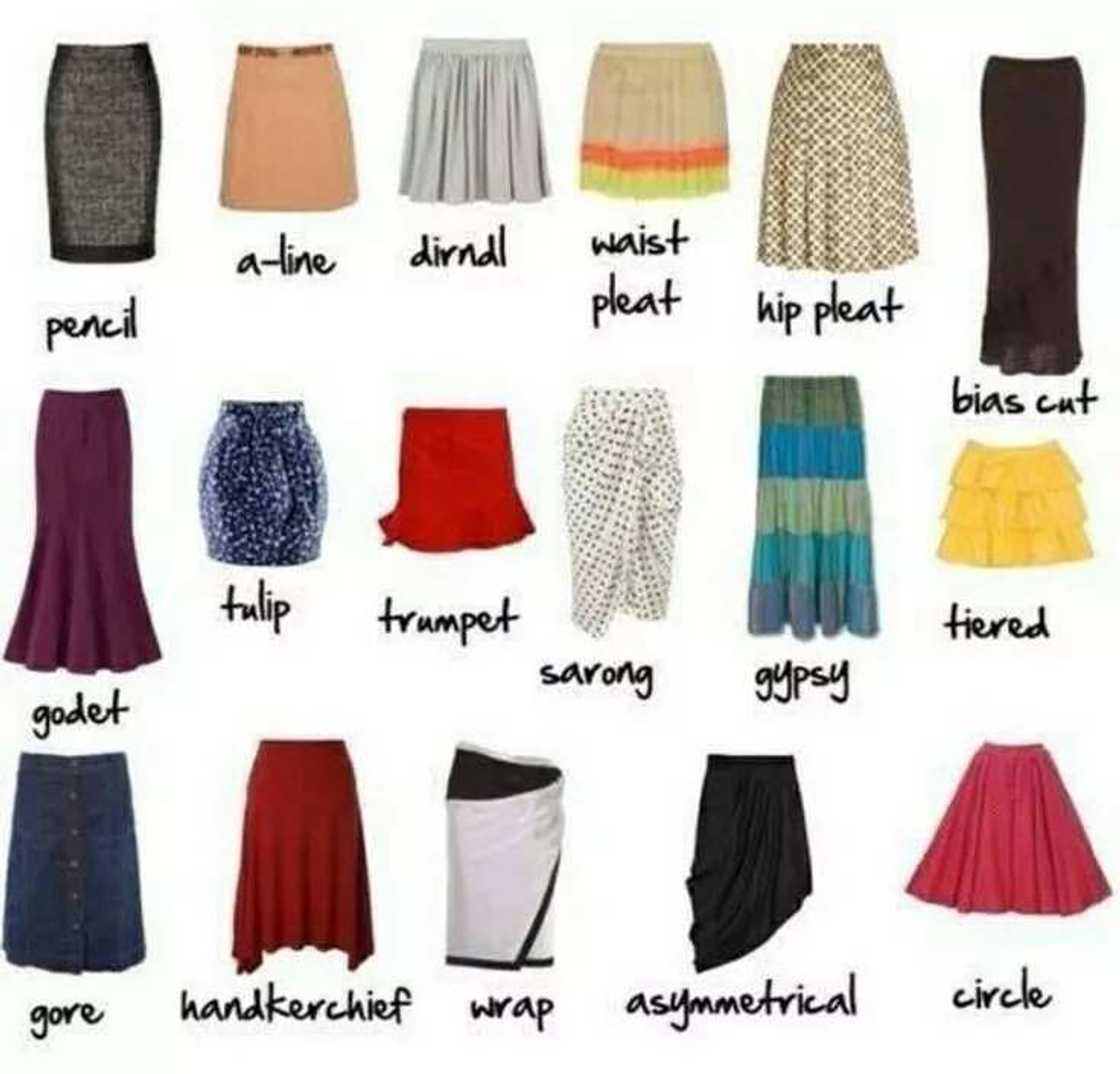 types of skirts