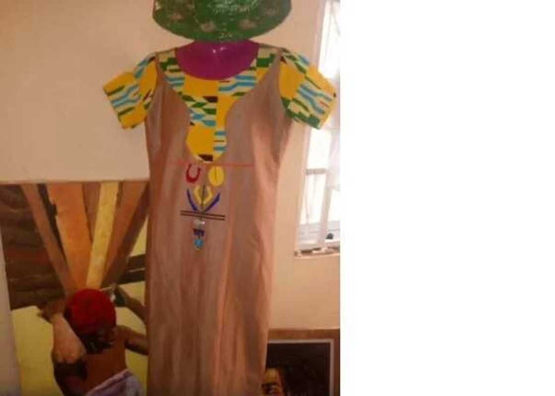 Talented Nigerian graduate makes beautiful local attires (photos, video) Talented Nigerian graduate makes beautiful local attires (photos, video)